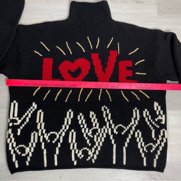 Vintage DOLCE & GABBANA Heavy Wool Knit Oversized pullover Funnel Neck Sweater - Picture 9 of 10